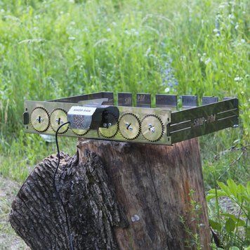 Автоматична шашличниця з нержавіючої сталі на 6-8 шампурів (пікнік, барбекю, мангал) АШ-Нерж фото