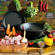 Казан чавунний узбецький 15 л WOK із кришкою-сковородою гриль "Наша Майстерня" (товстостінний) НМК-15СКГ фото 1
