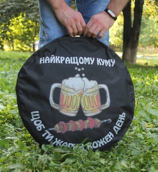 Чохол для сковороди з диска борони 50 см з принтом на вибір (оксфорд) ЧБ-50СП фото