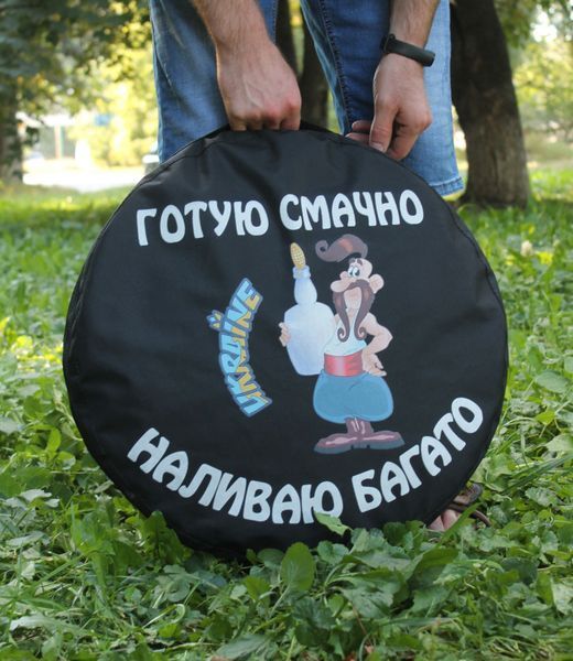 Чохол для сковороди з диска борони 50 см з принтом на вибір (оксфорд) ЧБ-50СП фото