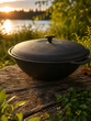 Казан чавунний узбецький 12 л WOK з чавунною кришкою "Наша Майстерня" (товстостінний)
