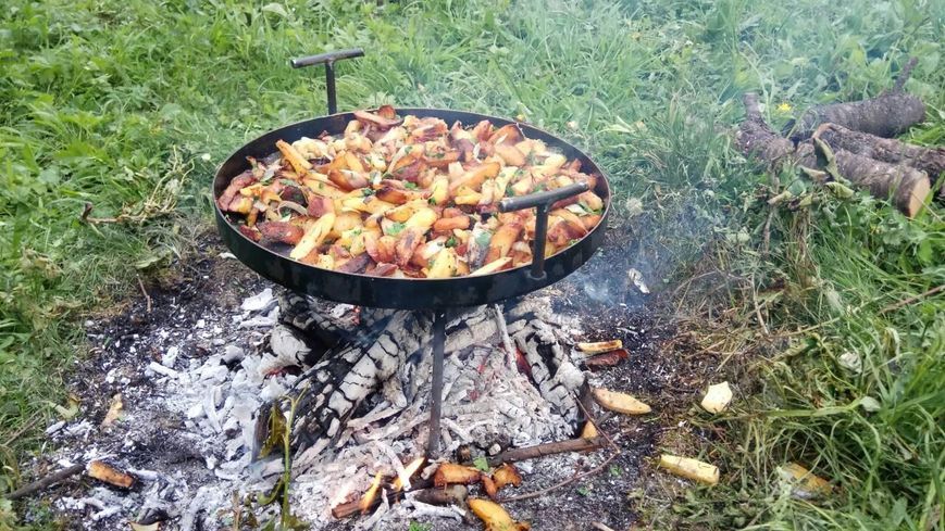 Сковорода з диска борони 40 см із кришкою та чохлом у комплекті СД-40КЧ фото