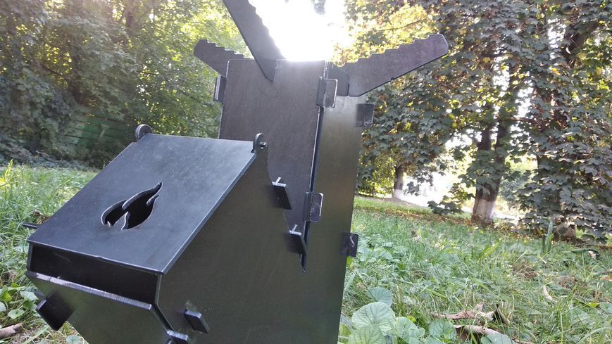 Турбопіч для казана, сковороди з диску для використання в кемпінгу (велика) ТБШП фото