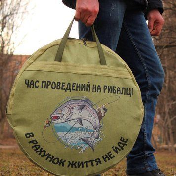 Подарунок рибалці - сковорода для пікніка 50 см із чохлом і малюнком (подарунковий комплект) (садж, пікнік) СД-50ПР фото