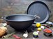 Казан чугунный узбекский 12 л WOK с крышкой-сковородой гриль и шумовкой "Наша Майстерня" (толстостенный) НМК-12ГШ фото 3