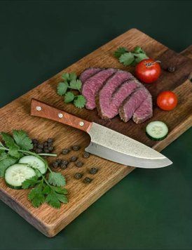 Шефский нож из стали Х12МФ No1 для кухни и профессионального использования 0041 фото