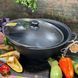 Казан чавунний узбецький об`ємом 8 л WOK зі скляною кришкою "Наша Майстерня" (товстостінний) НМК-8КСТ фото 1