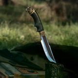 Нож &laquo;Хищник&raquo; в толстом кожаном чехле HN_340046 фото