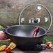 Казан чугунный узбекский объемом 18 л WOK со стеклянной крышкой "Наша Майстерня" (толстостенный) НМК-18КСТ фото 2