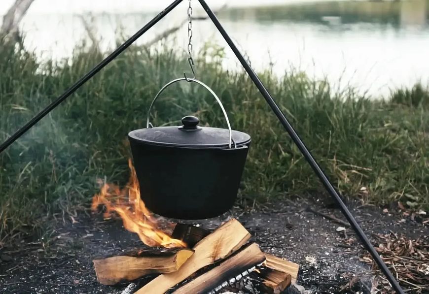 Казанок чавунний туристичний із кришкою об`ємом 6 л Brizoll, Брізол KT06 KT06 фото