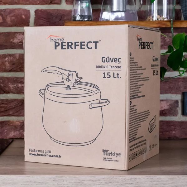 Скороварка з нержавіючої сталі "HOME PERFECT" 15 літрів HPF-15 фото
